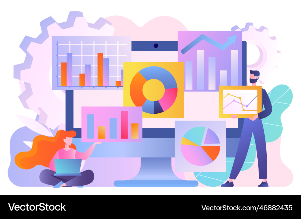 Data Analysis & Visualization vector image