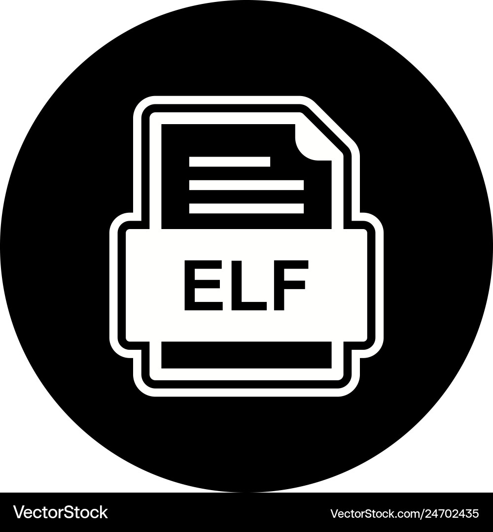 Elf file document icon Vector Image