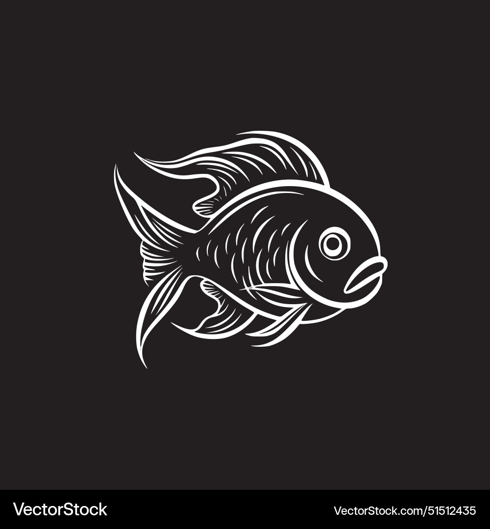 Goldfish - minimalist and simple silhouette Vector Image