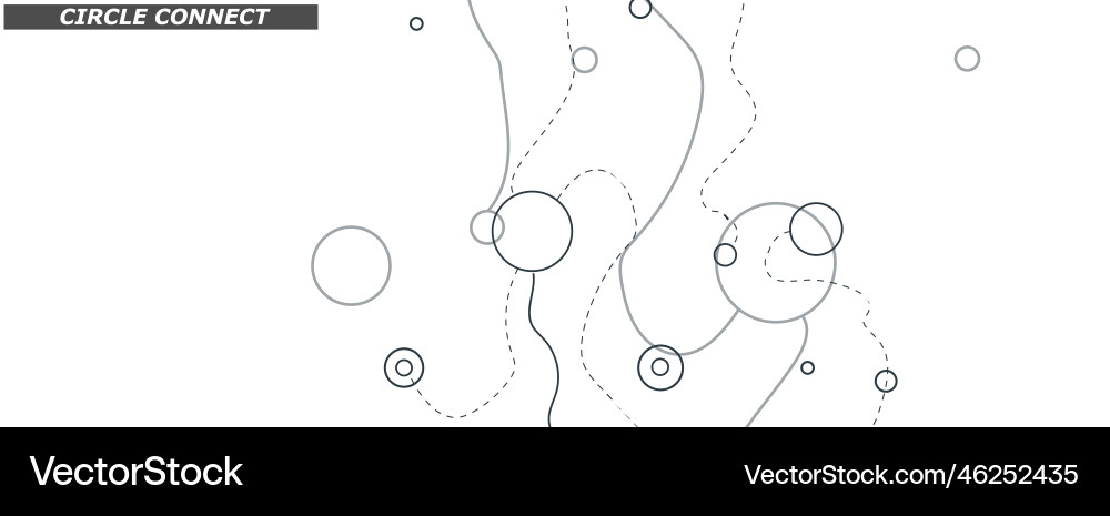 Horizontal banner with dynamic waves and dots Horizontal banner with dynamic waves and dots vector image