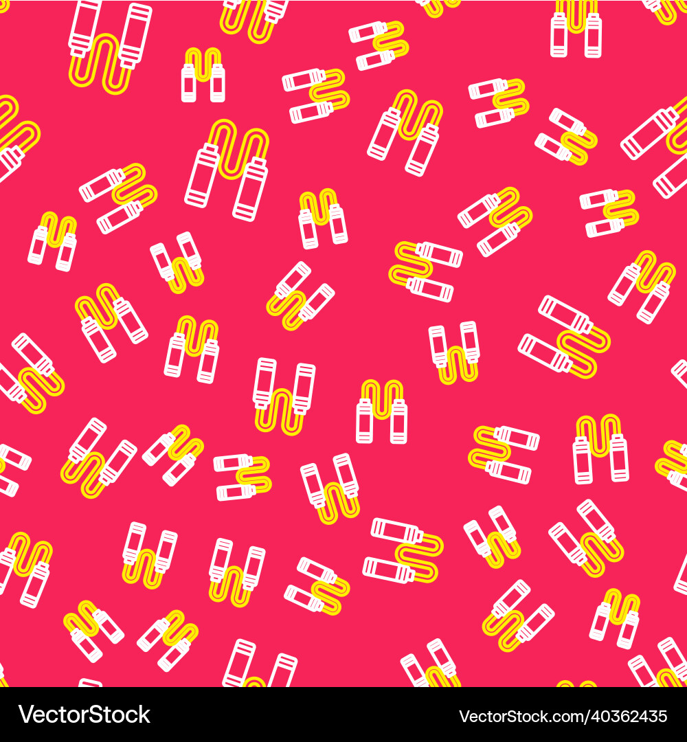 Line jump rope icon isolated seamless pattern Vector Image