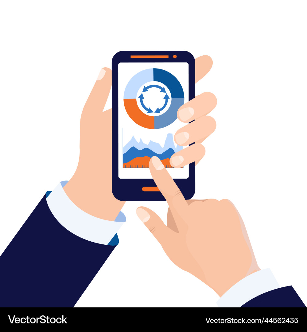 Mobile App Analytics Dashboard vector image