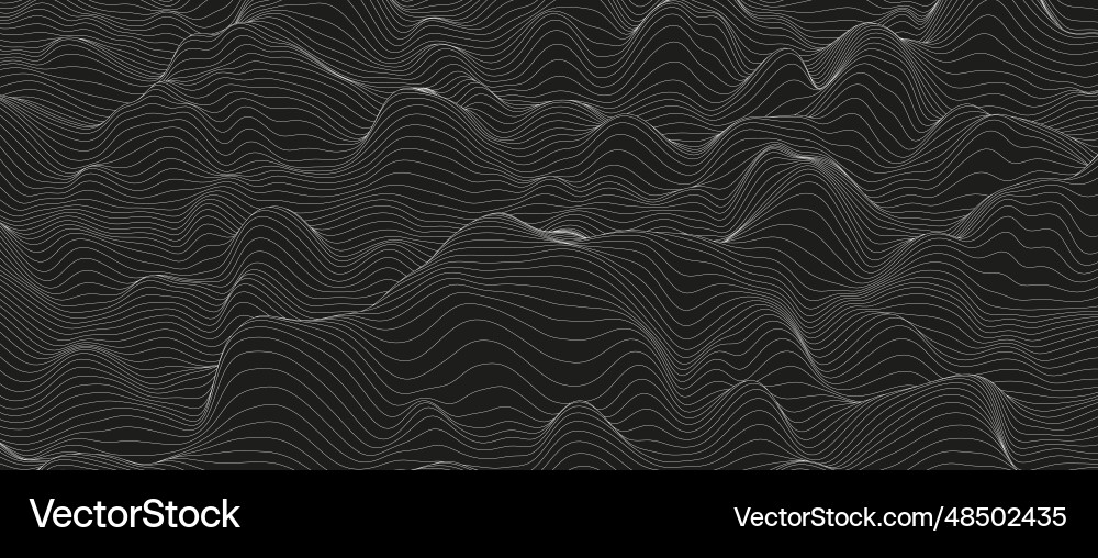 Monochrome sound line waves abstract background Monochrome sound line waves abstract background vector image