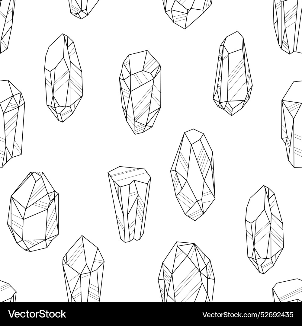 Muster mit Kristallen oder Mineralien Schmuck Muster mit Kristallen oder Mineralien Schmuck vektorbild