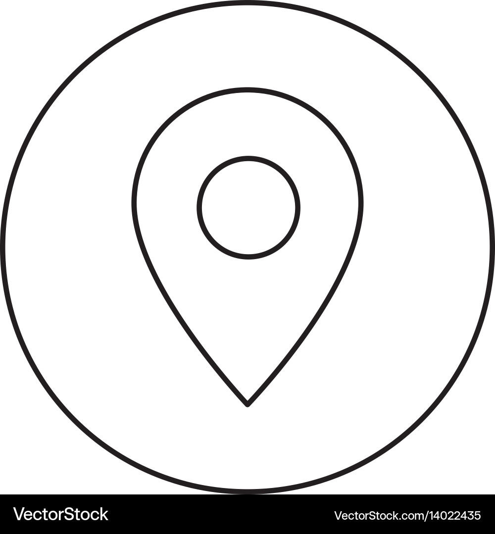 Pin pointer isolated icon Vector Image