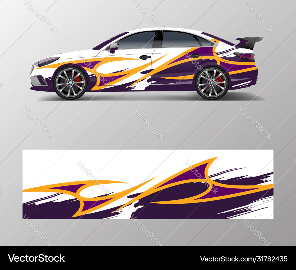Racing Car Wrap - Speed & Style Vector Image