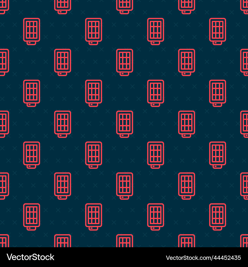 Red line studio light bulb in softbox icon Vector Image