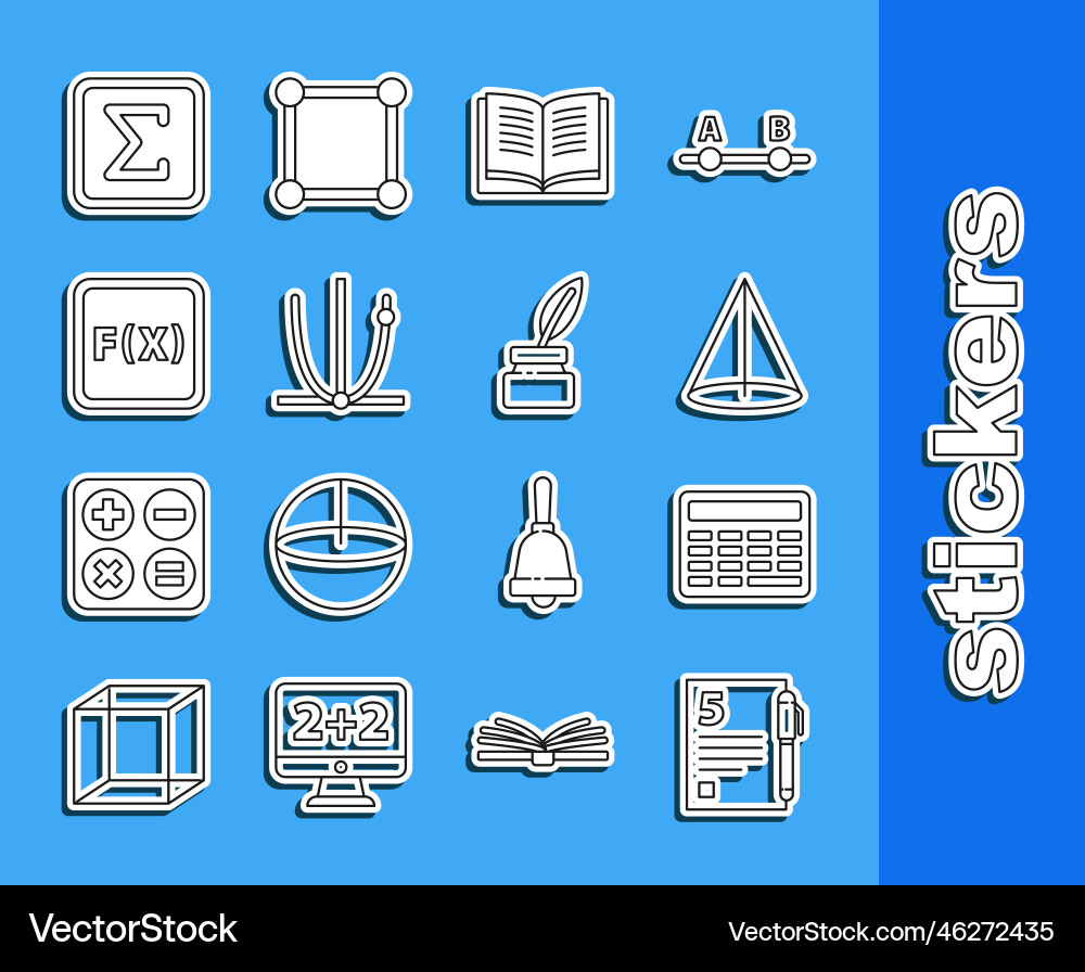 Set line open book chalkboard graph schedule Set line open book chalkboard graph schedule vector image