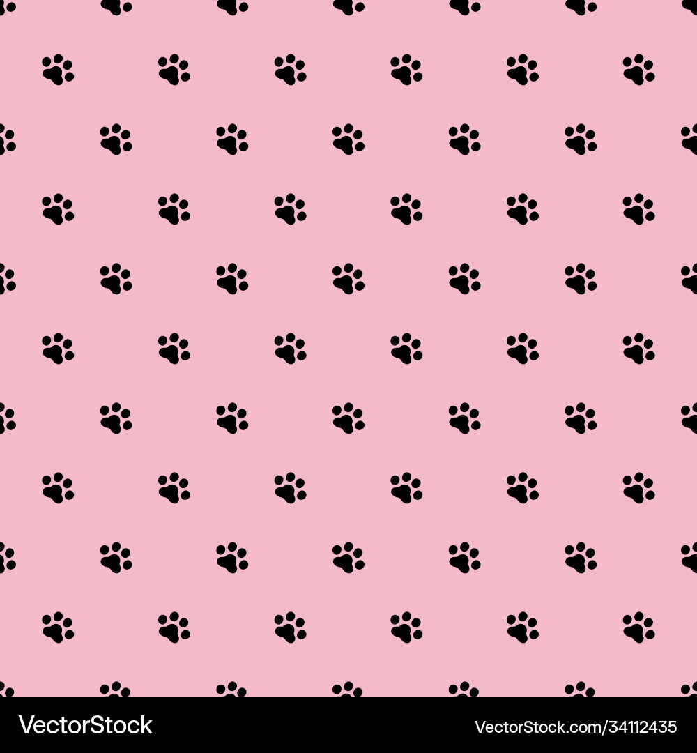 Simple seamless pattern with paw prints Vector Image