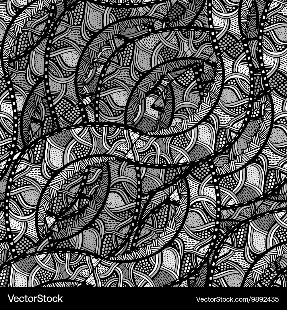 Sketchy seamless pattern Vector Image