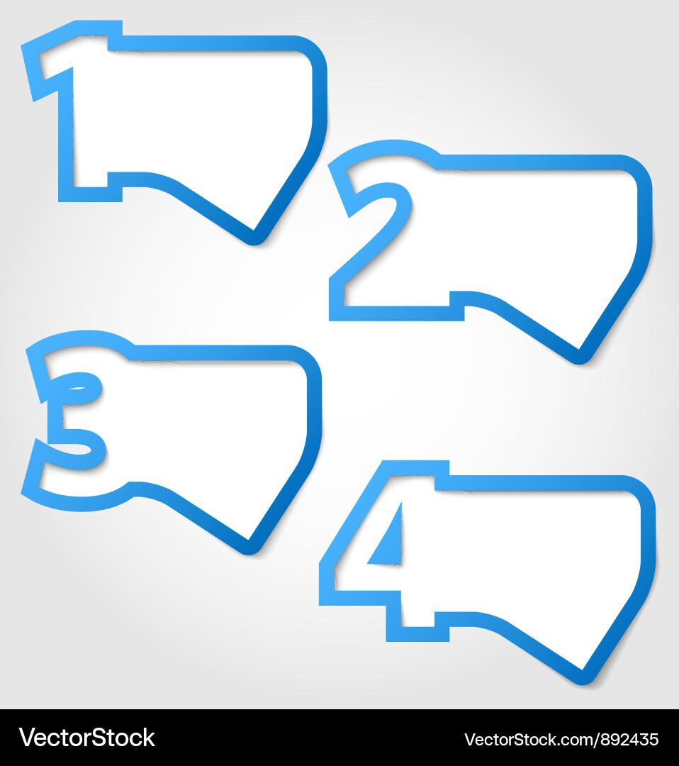 Speech Bubbles with Numbers vector image
