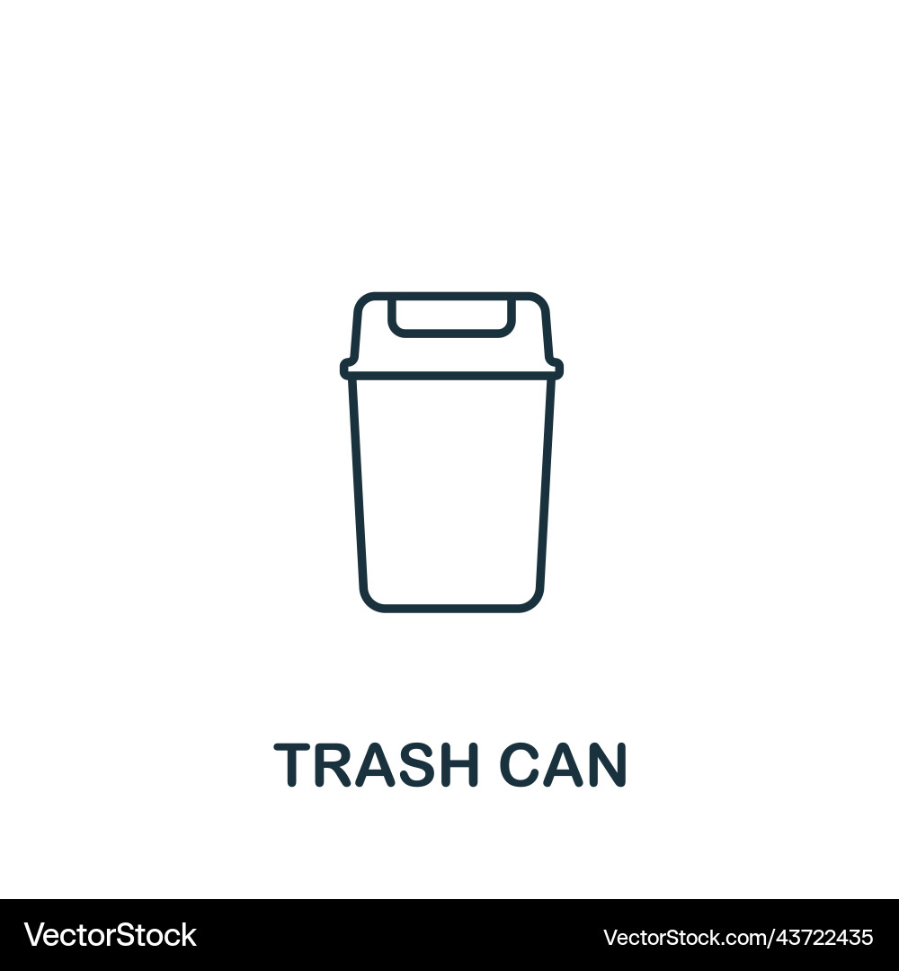 Trash can icon line simple for templates web Trash can icon line simple for templates web vector image
