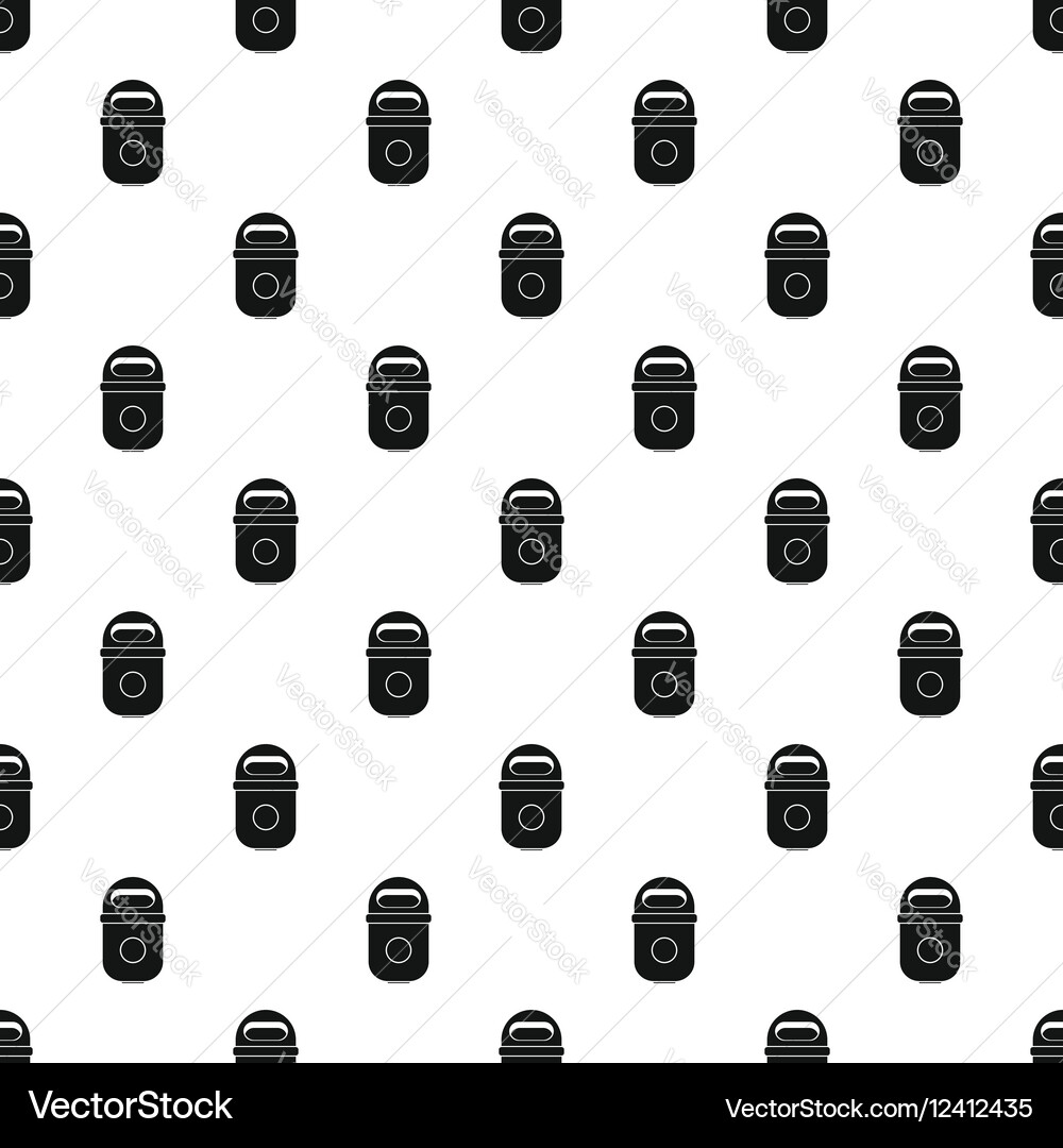 Trash can pattern simple style vector image