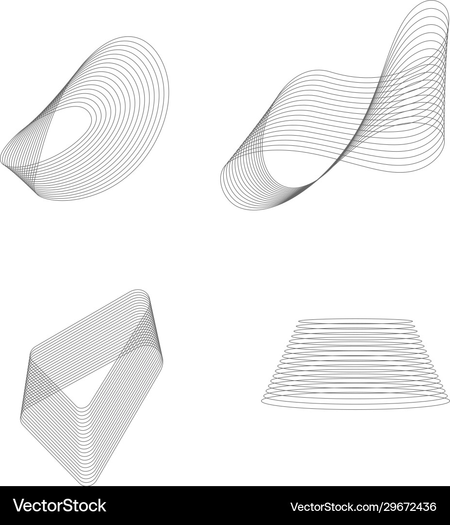 Abstract figures with blending effect image Vector Image