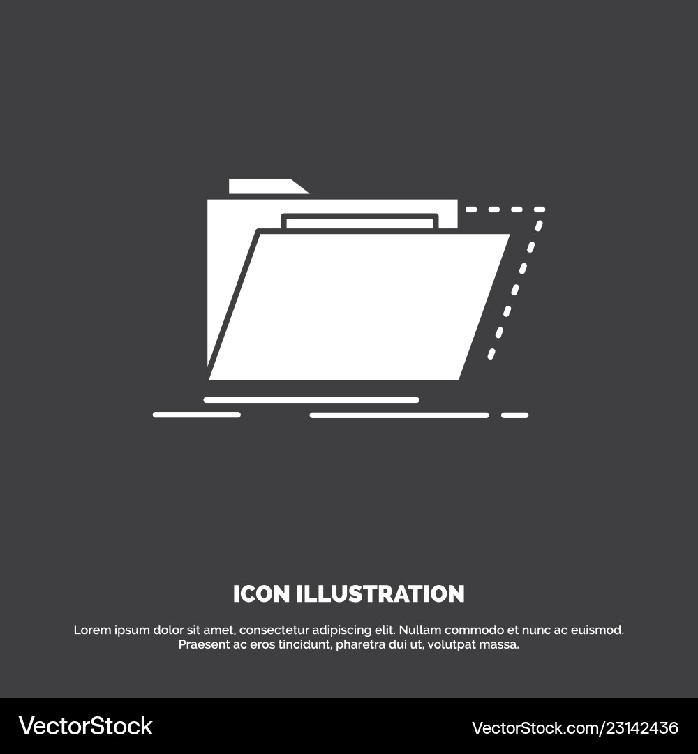 Archive catalog directory files folder icon glyph Archive catalog directory files folder icon glyph vector image