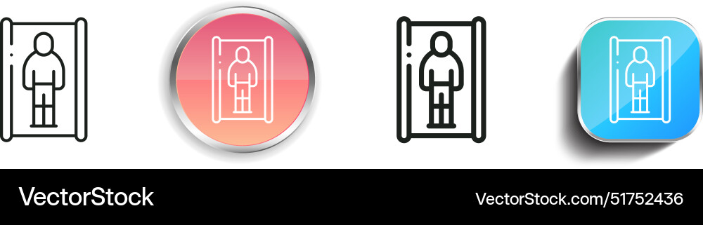Backboard icon thin linear regular and button Backboard icon thin linear regular and button Vector Image