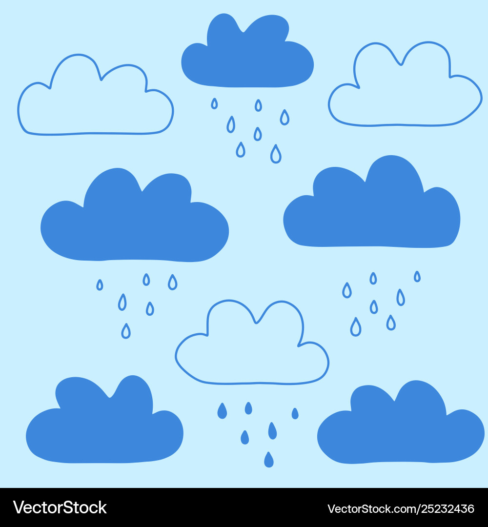 Background with abstract cloud shapes vector image