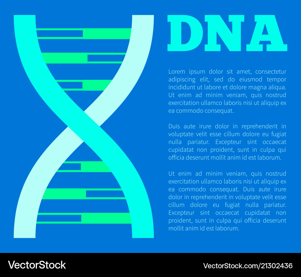 Dna poster with headline Dna poster with headline vector image