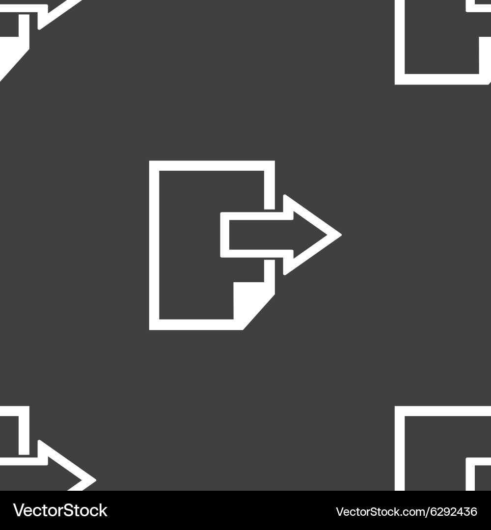 Export file icon document symbol seamless vector image