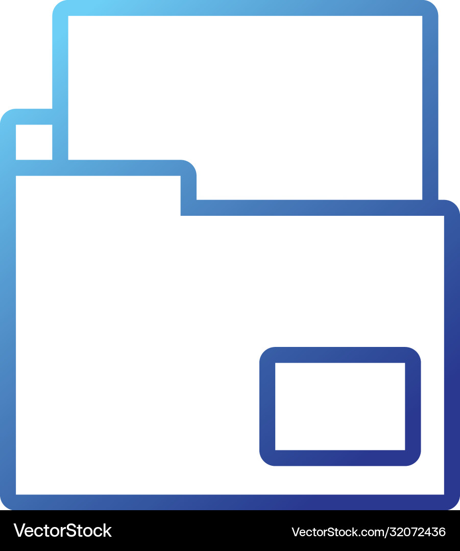 Folder document gradient style icon Vector Image