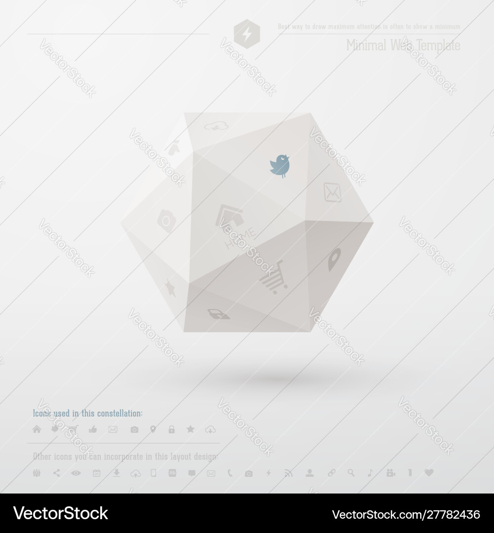 Geometric minimal web template Vector Image