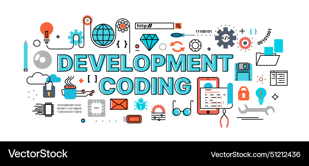 Konzept der Programmierentwicklungssoftware Konzept der Programmierentwicklungssoftware vektorbild