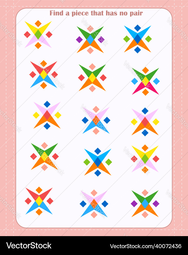 Logic game for children find which shape Logic game for children find which shape vector image