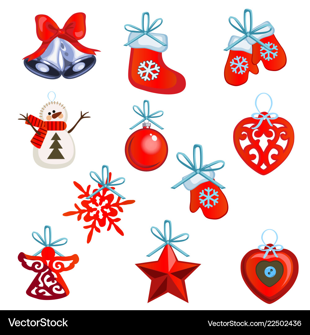 New Year & Christmas Festive Icons vector image