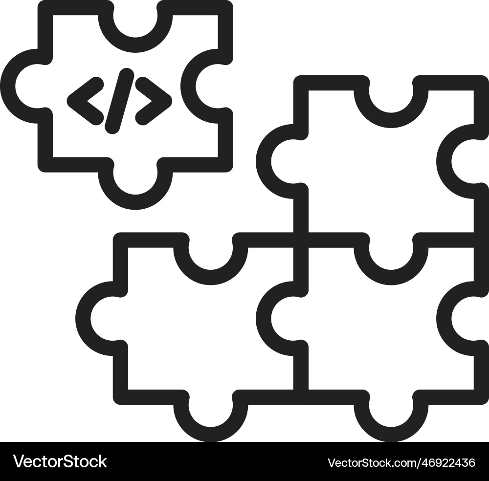 Piece of code icon image suitable Vector Image