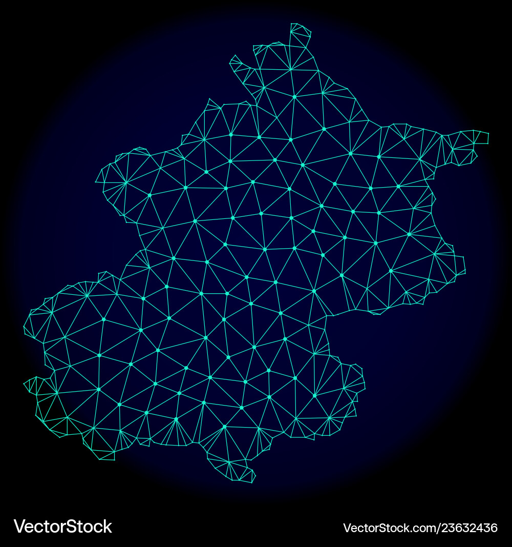 Polygonal network mesh abstract map Polygonal network mesh abstract map vector image