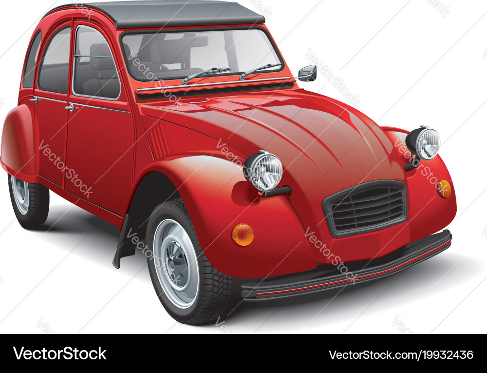 Retro Kei Car Vector Image