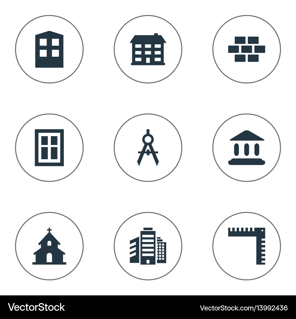 Set of simple structure icons Vector Image