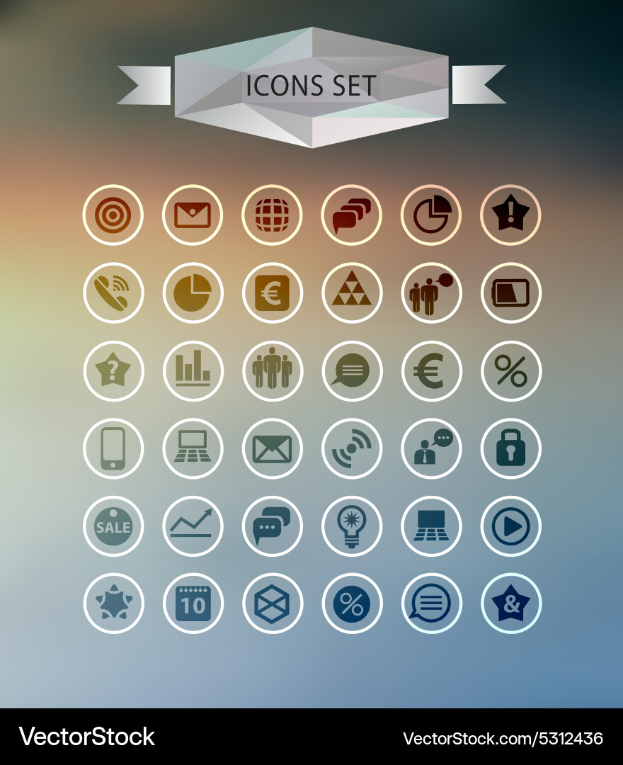 Set of web Vector Image