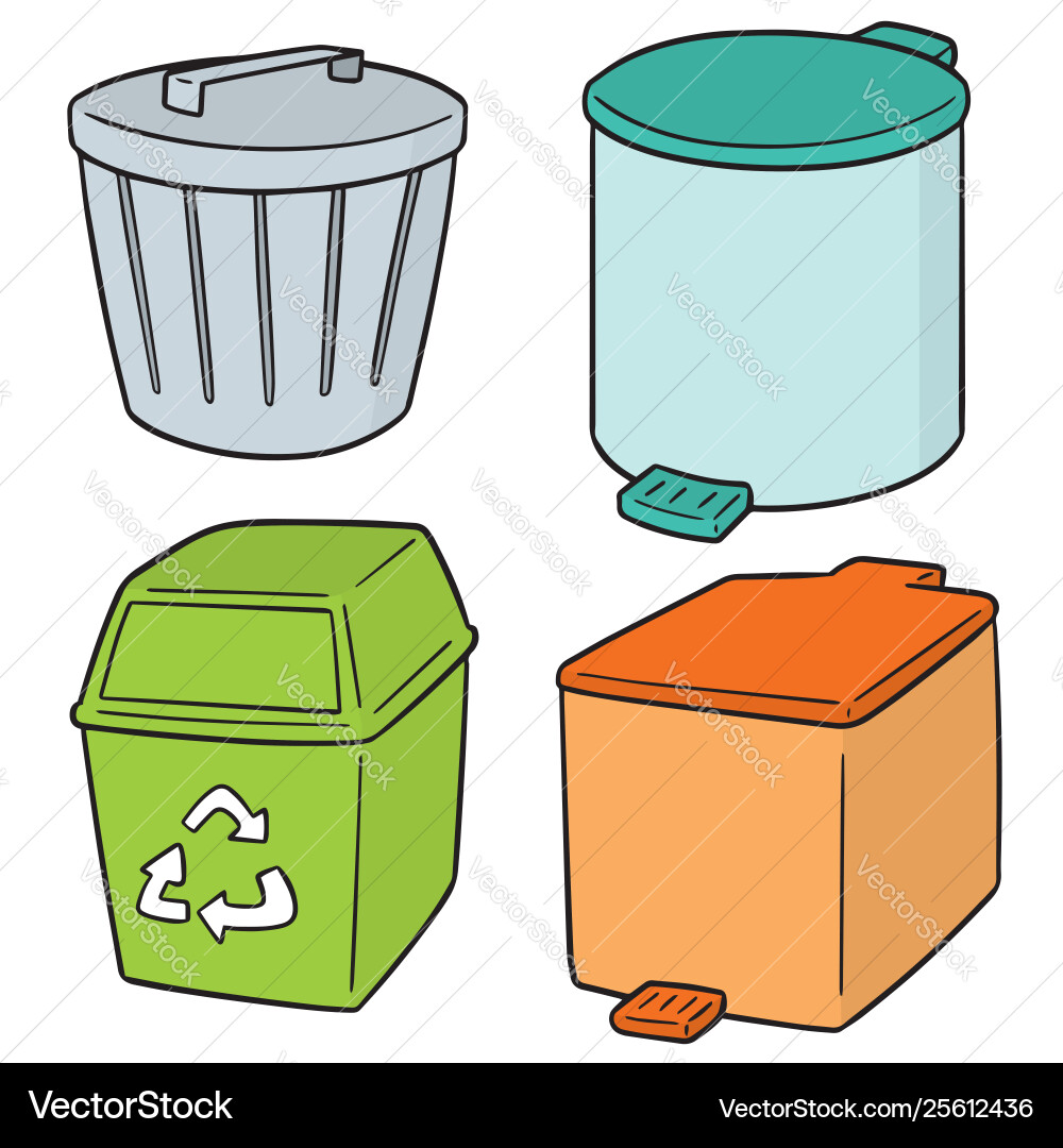 Set recycle garbage Set recycle garbage Vector Image
