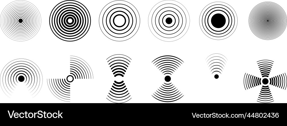Sonar Pulse Detection Monitor Vector Image