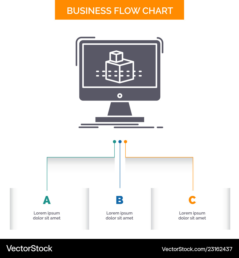 3d cube dimensional modelling sketch business vector image