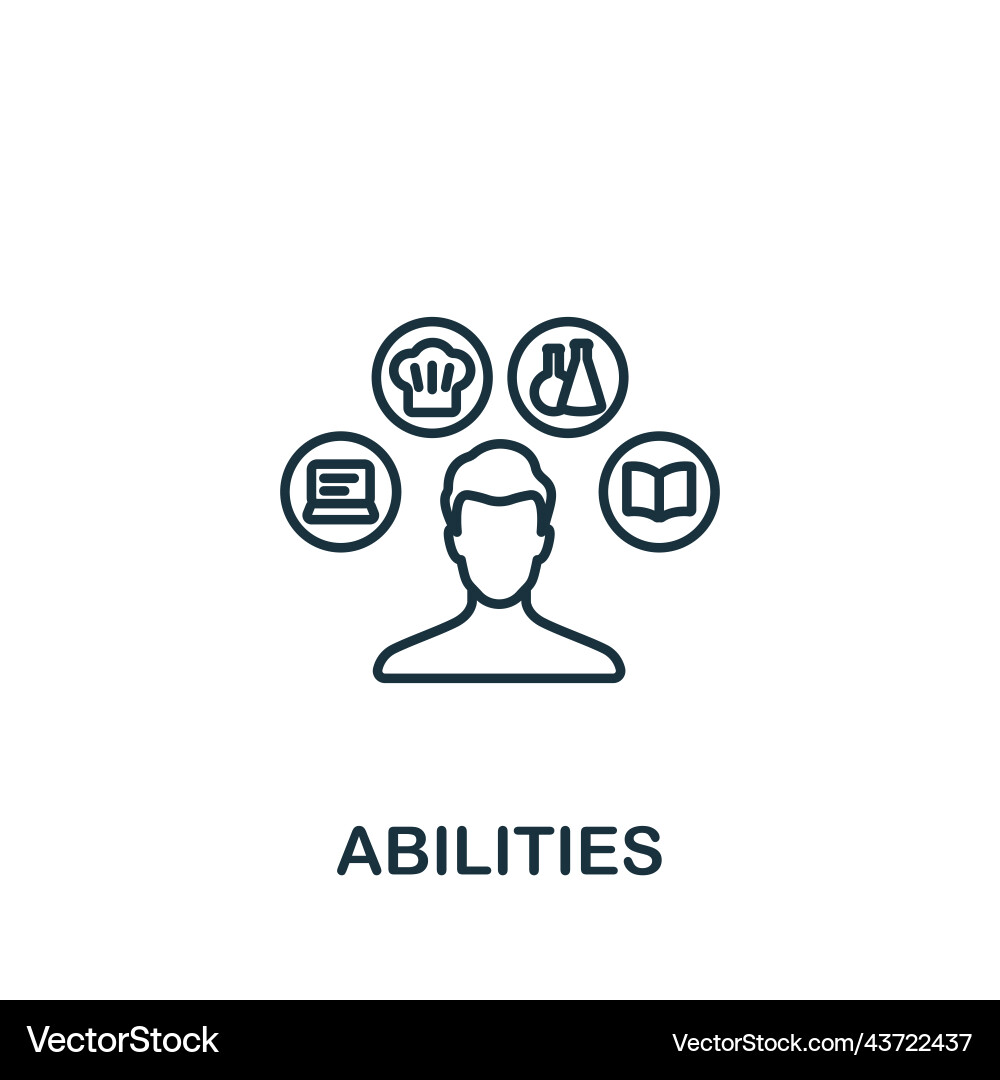 Abilities icon line simple for templates web Abilities icon line simple for templates web vector image