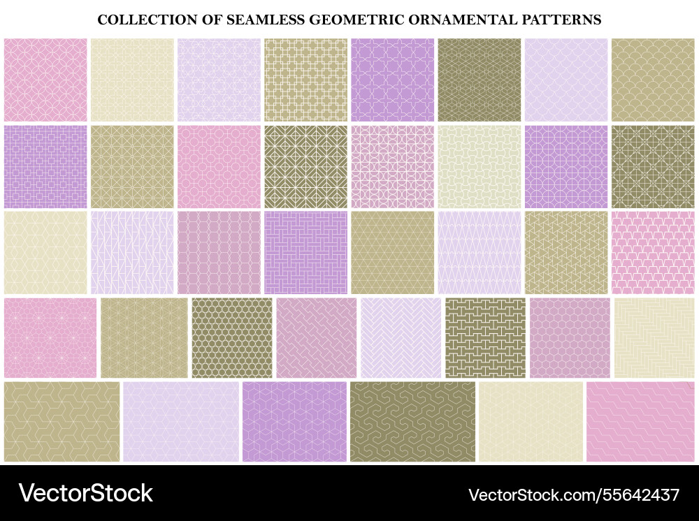 Big bundle of color geometric seamless patterns Big bundle of color geometric seamless patterns vector image