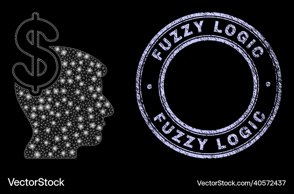 Distress fuzzy logic watermark and glare net Distress fuzzy logic watermark and glare net vector image