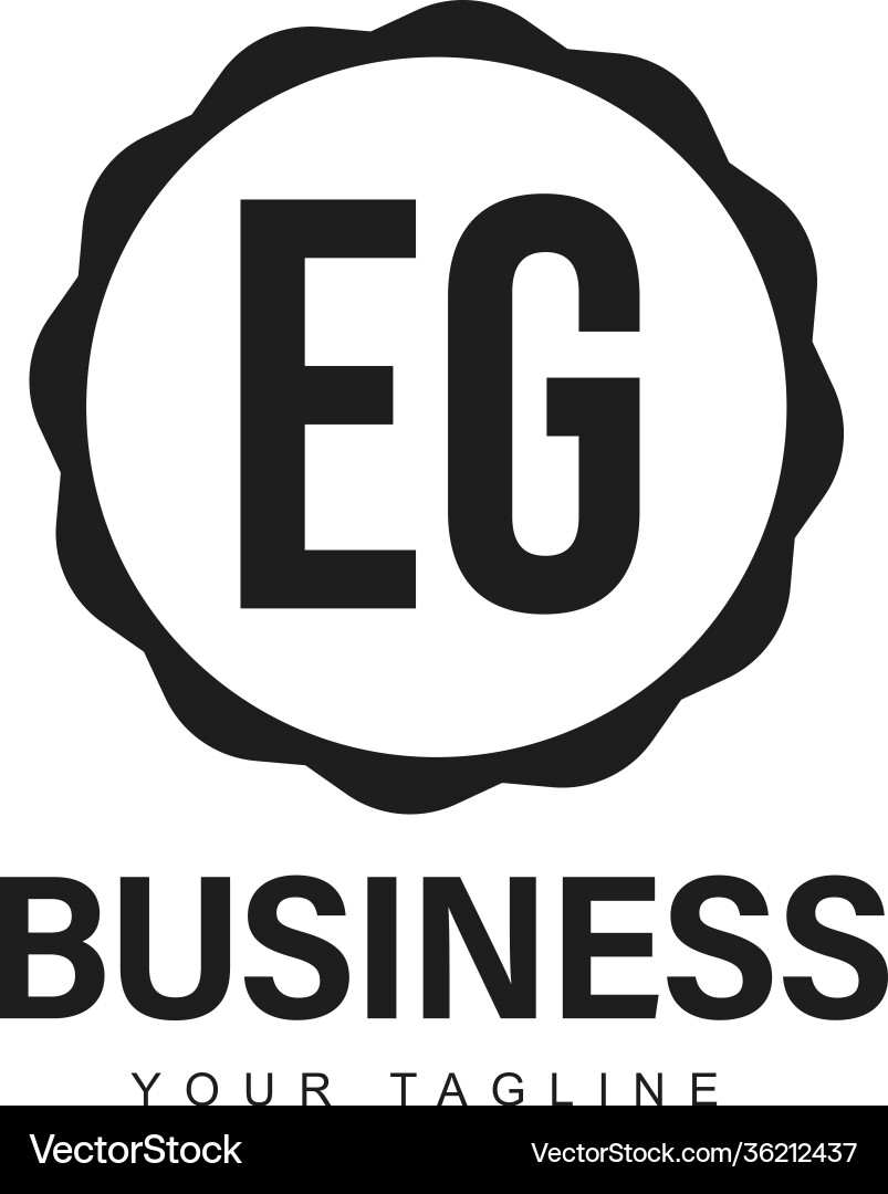 Eg initial a logo design with abstract style Eg initial a logo design with abstract style vector image