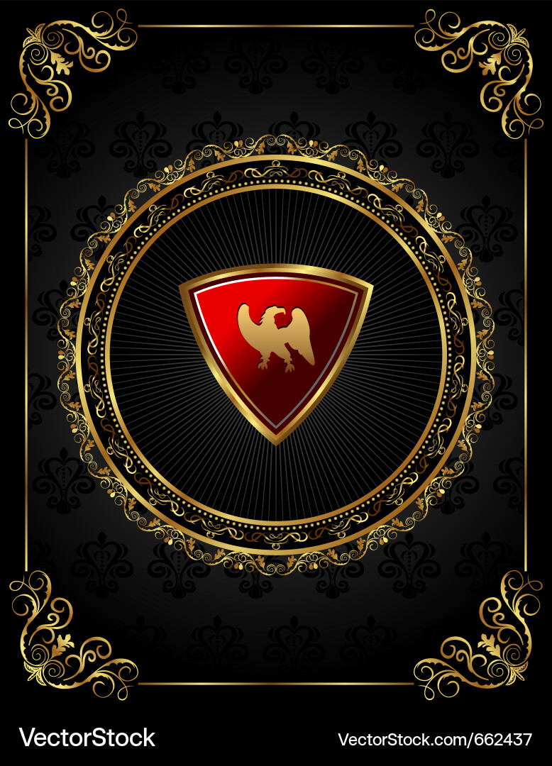 Heraldic Eagle Frame Vector Image