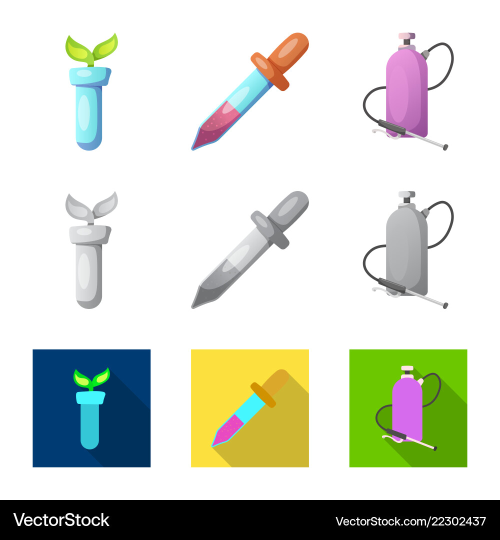 Isolated object of and sign set s vector image