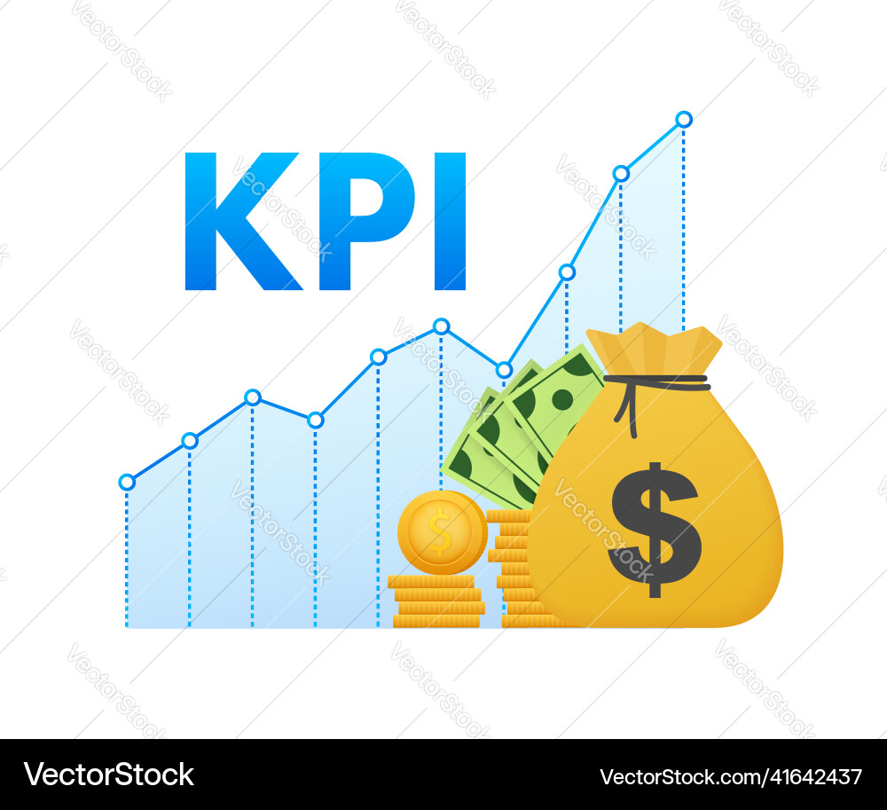 Kpi key performance indicator measurement Kpi key performance indicator measurement vector image