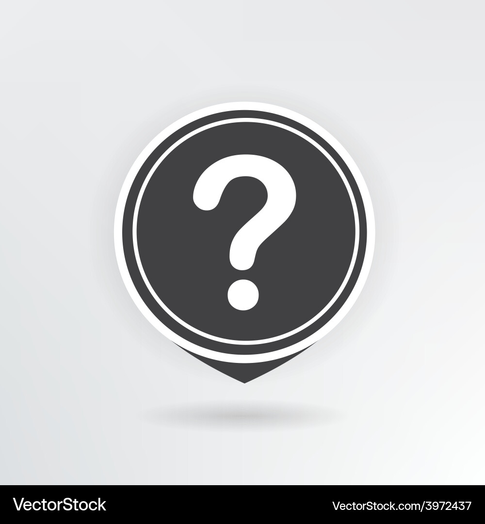 Question Mark Pointer Map Icon vector image