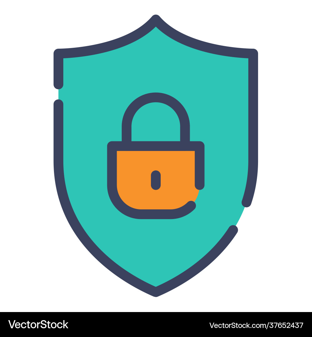 Secure shield trusted safe single isolated icon Secure shield trusted safe single isolated icon vector image