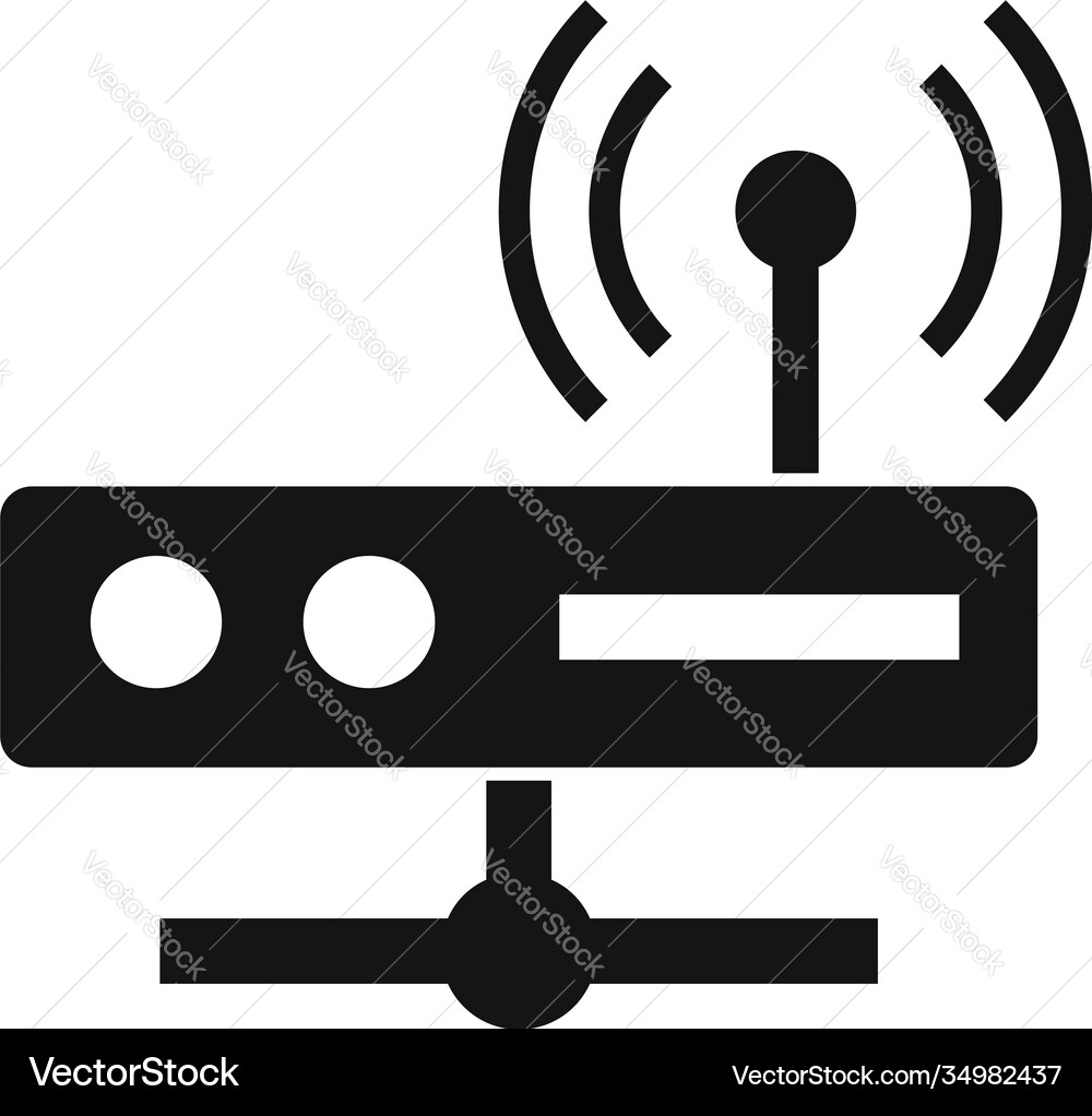 Server wireless router icon simple style Server wireless router icon simple style vector image