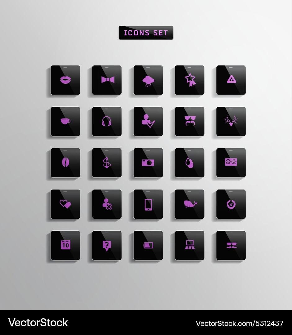 Set of web Vector Image