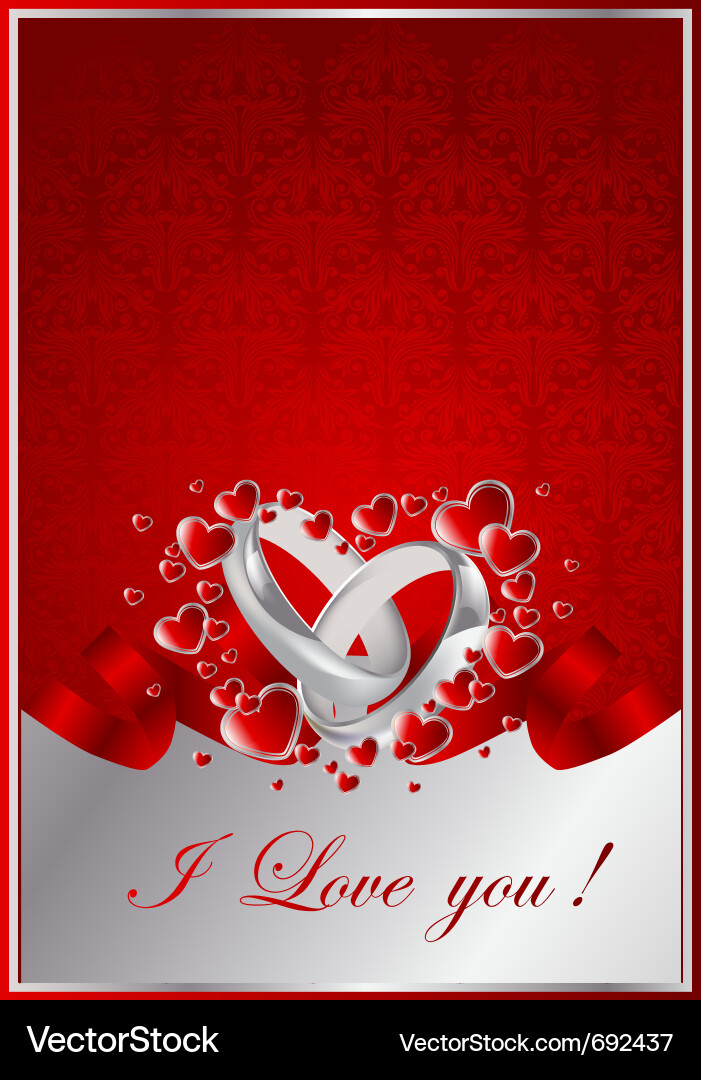 Valentines card Vector Image