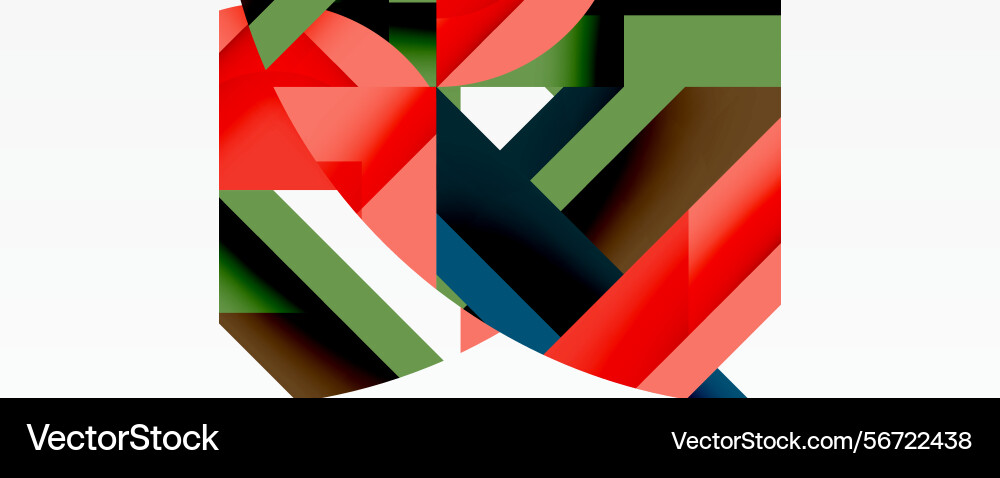 Abstract geometric shapes overlap creating vector image