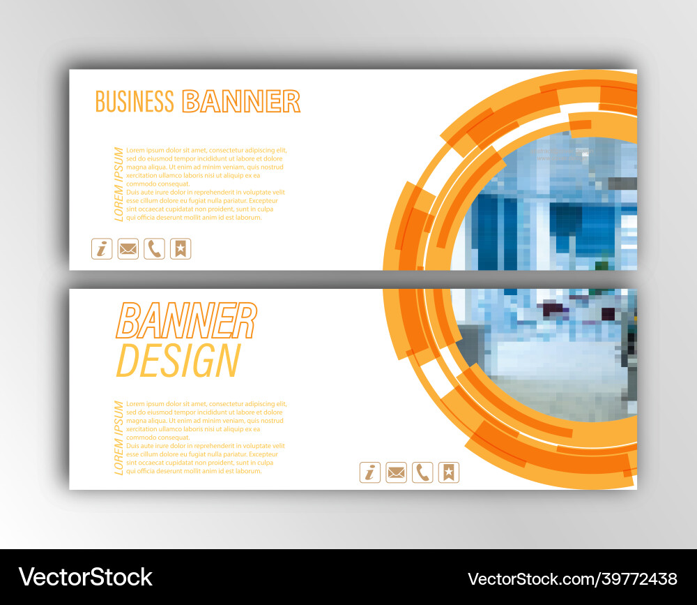 Abstract template for the design of a web banner Vector Image